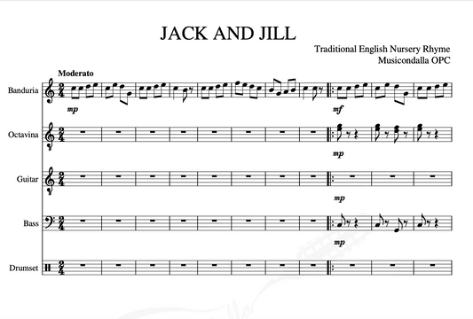 Jack and Jill - Rondalla Sheet Music by Musicondalla