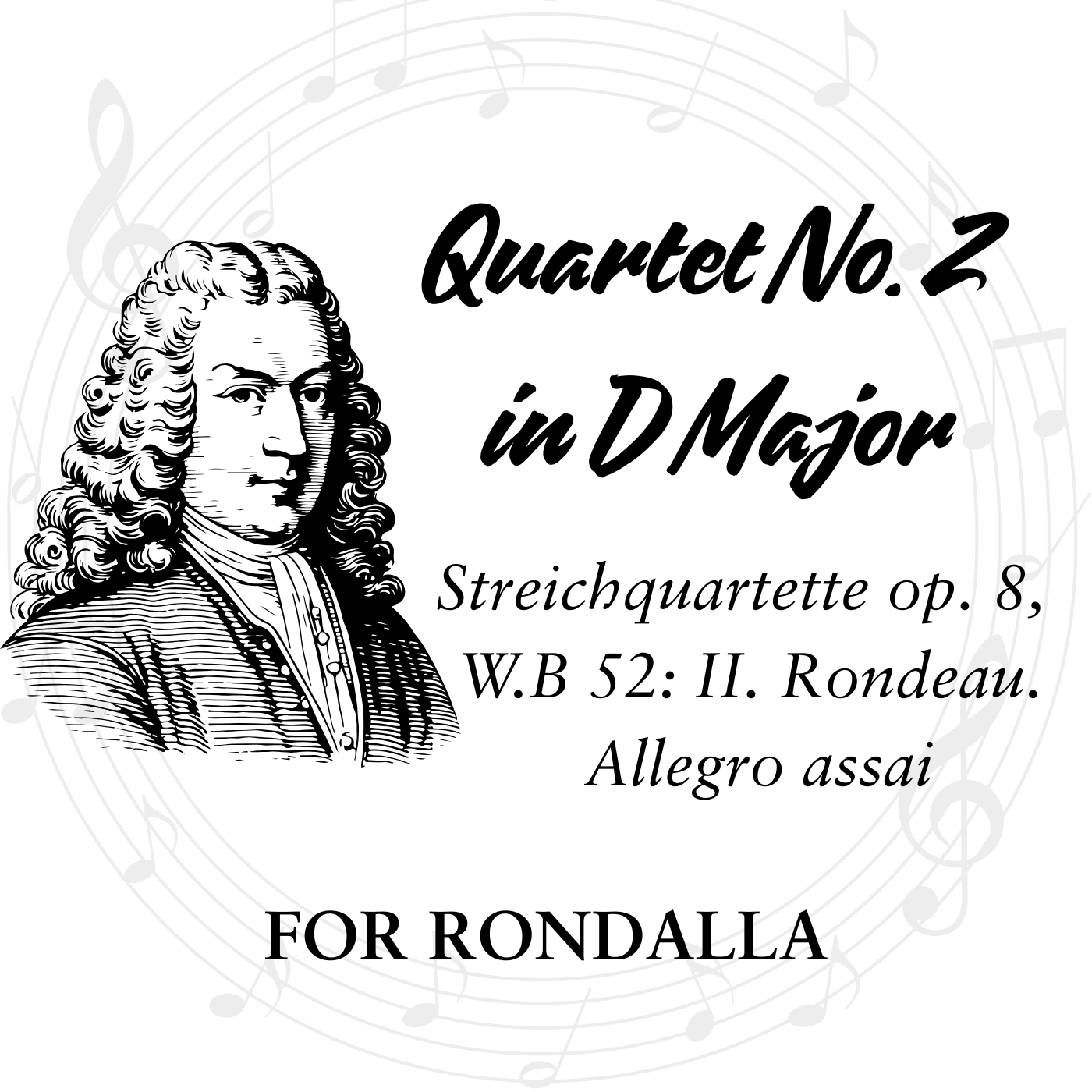 Quartet No. 2 in D Major - Rondalla Sheet Music by Musicondalla