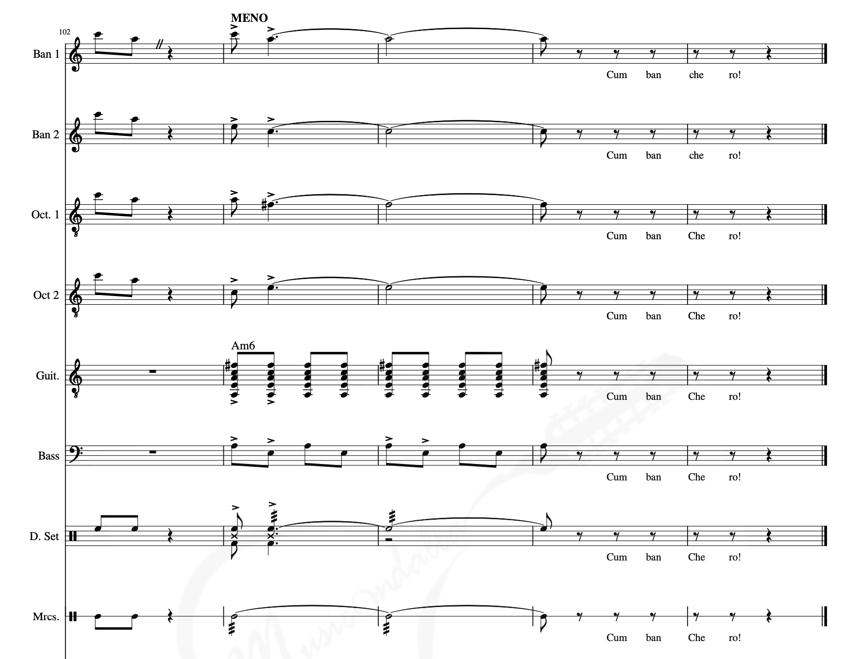 El Cumbanchero - Rondalla Sheet Music by Musicondalla